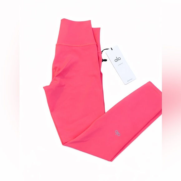 ALO Yoga Pants - Alo Yoga 7/8 High Waist Airlift Legging Fluorescent Pink Coral Size S NWT
